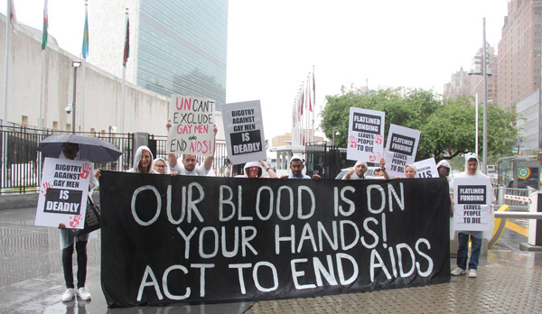 Global advocates gather during the High-Level Meeting on Ending AIDS in New York - June, 2016